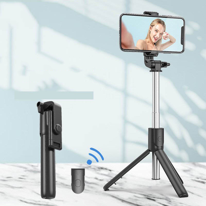 Gậy Chụp Ảnh 3 Chân Hitech, Gậy Selfie, Livestream, Tripod Xoay 360 Độ, Có Điều Khiển Từ Xa Đèn Led Trợ Sáng