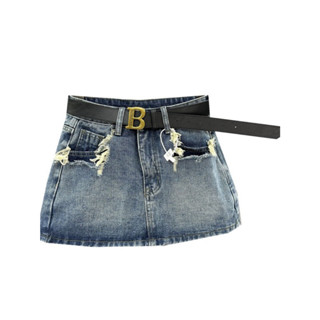  Chân Váy Jean Dáng Ngắn Y2K Lưng Cao Siêu Tôn Dáng ,Có Lót Quần Bên Trong - V32 