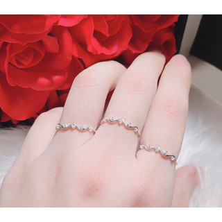 Nhẫn sóng nhỏ xinh bạc ta
