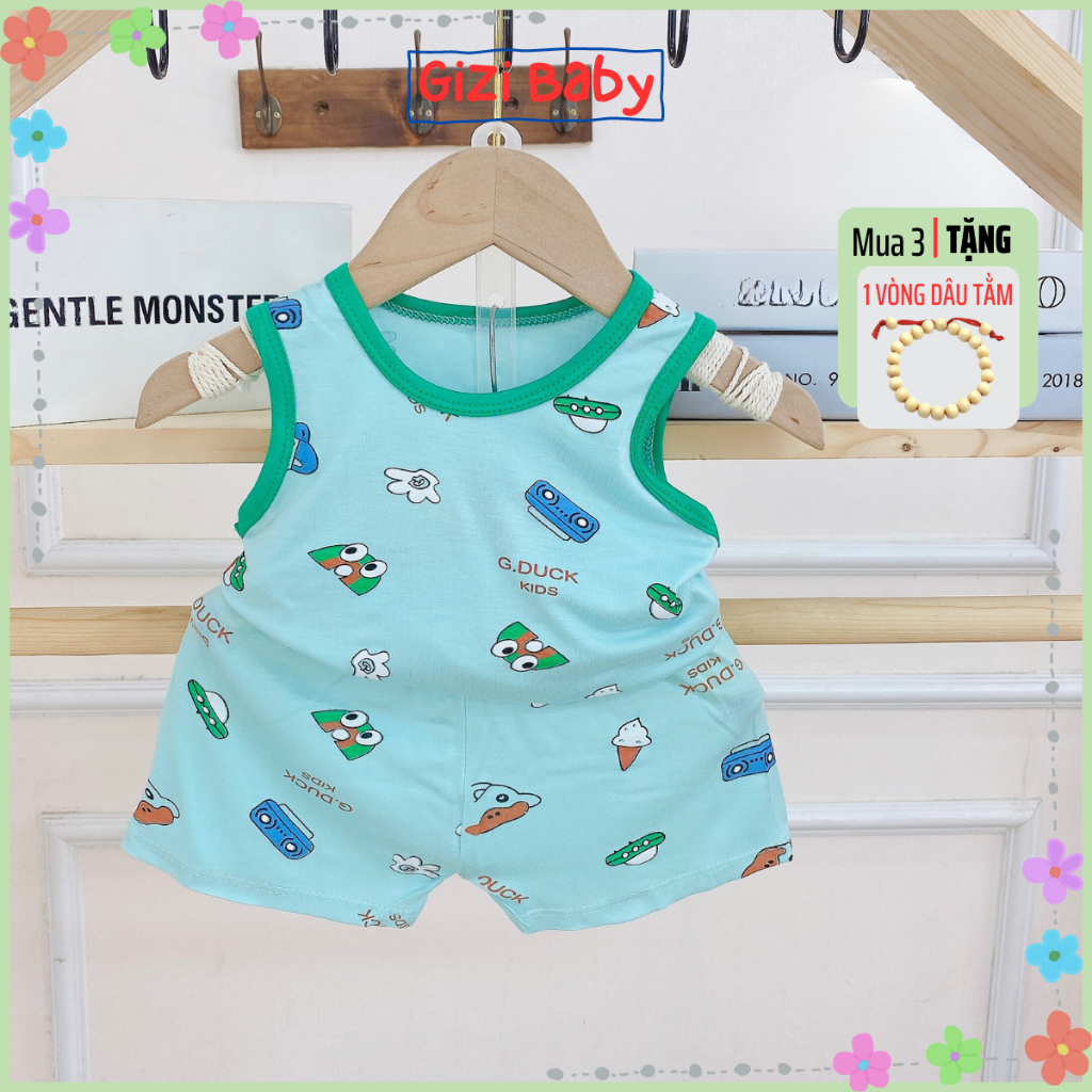 Bộ ba lỗ thun lạnh Minkymom cho bé trai bé gái 5-16kg