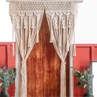 Rèm cửa macrame vintage decor