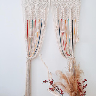 Rèm cửa macrame vintage decor