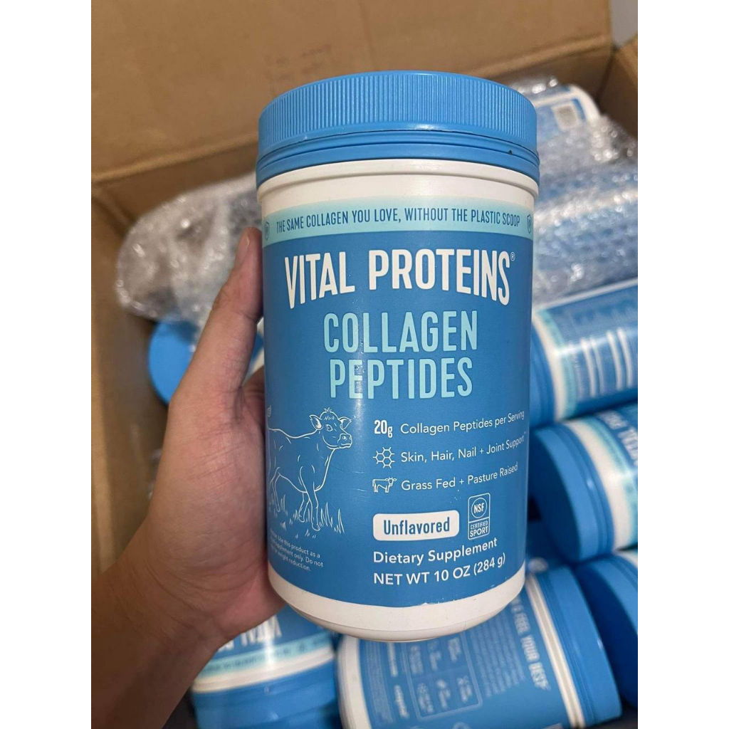 [HSD 2027-2028] Bột Collagen Vital Proteins Collagen Peptides 567g Không Mùi/ Choco / Marine Mẫu Mới Nhất 2023