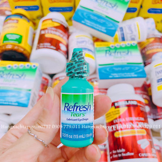 1 Chai 15mL nước nhỏ mắt dưỡng trơn ẩm chống khô mỏi mắt Refresh Tears hàng chuẩn Mỹ