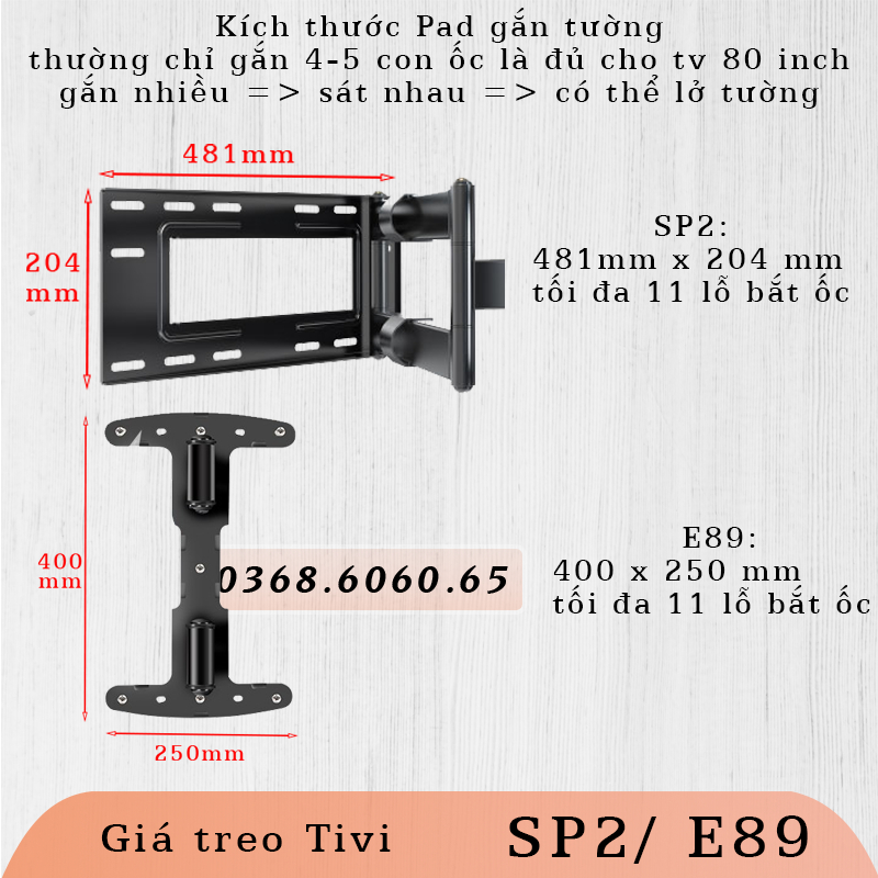 E89 Khung Treo Tivi Xoay Vuông Góc - Giá Treo Tivi –  - Ergotek #DY658 #Sp2
