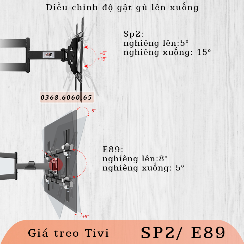 E89 Khung Treo Tivi Xoay Vuông Góc - Giá Treo Tivi –  - Ergotek #DY658 #Sp2
