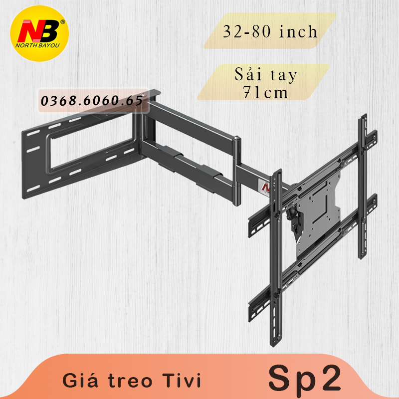 SP2 Giá Treo Tivi Xoay Vuông Góc - Khung Treo Tivi – [Màn hình 40 - 70 Inch] [Xoay 90 Độ với tường]- North Bayou