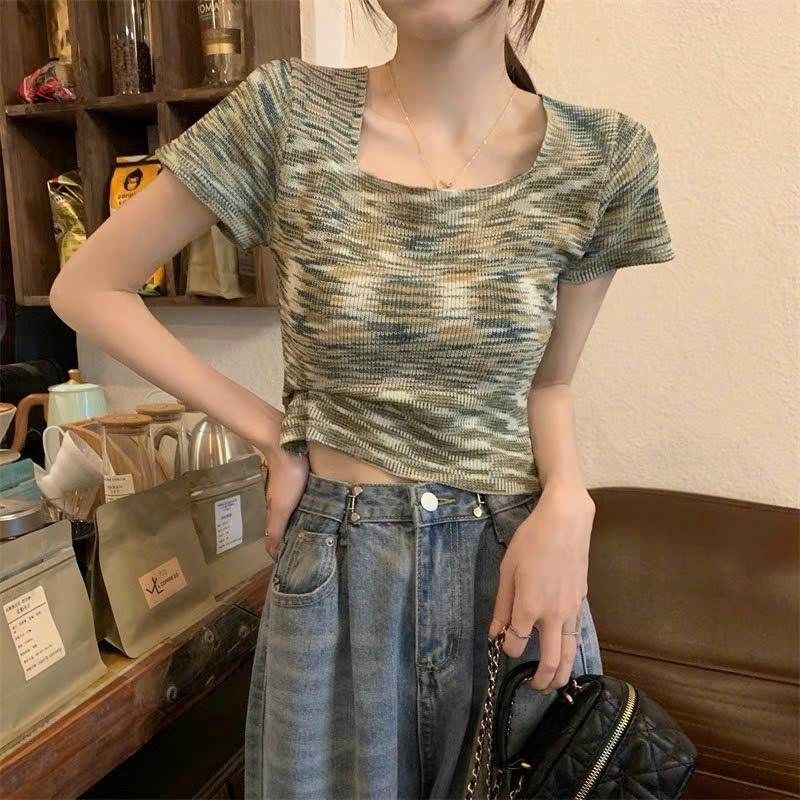 Áo len loang cổ vuông hàng QC