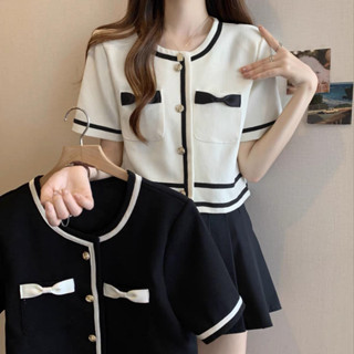  B1028- Áo sơ mi nữ kiểu phối nơ túi phối viền cao cấp LAMO 