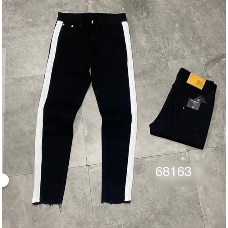 Quần jean nam đen rách nhiều bụi bặm vải dày co giãn form skinny mẫu mới cao cấp-AHFASHION