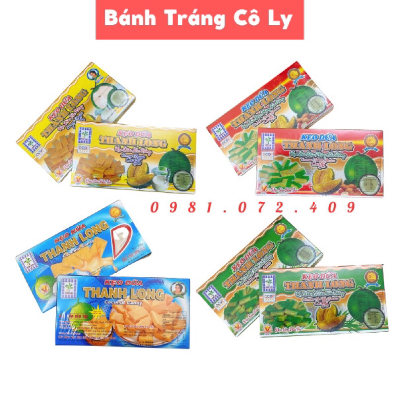 Kẹo Dừa Thanh Long- Ăn Vặt Tuổi Thơ - Đặc Sản Bến Tre 350g