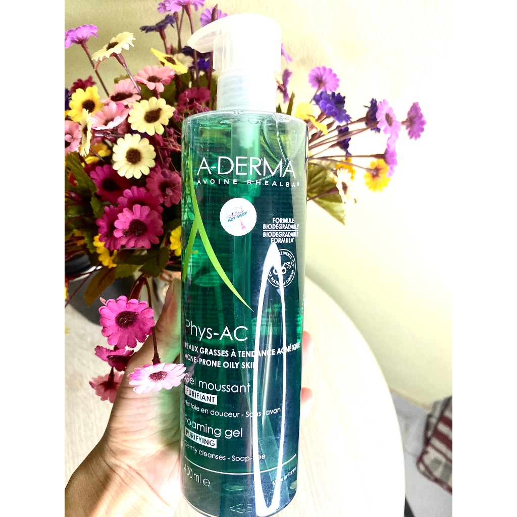 Sữa rửa mặt cho da dầu mụn A-Derma Phys-Ac Gel Moussant Purifiant  - HDT SHOP