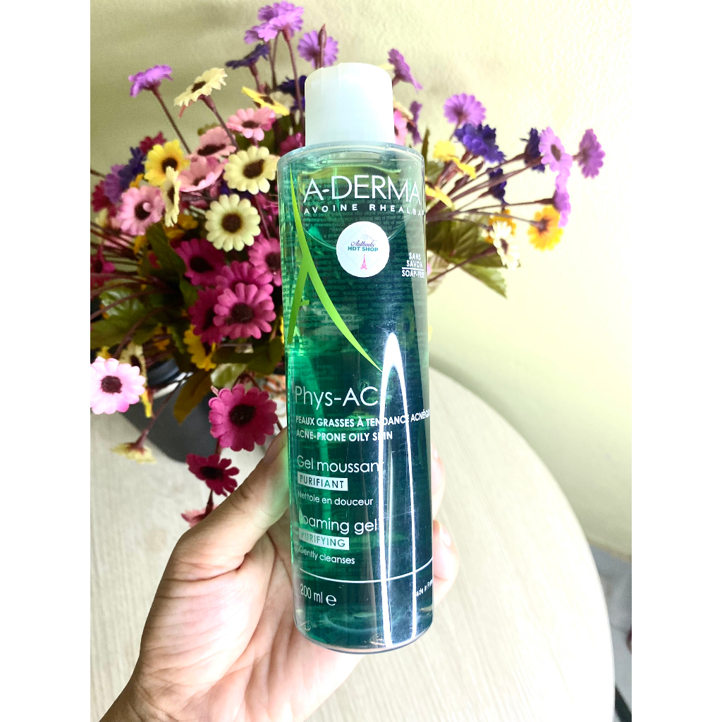 Sữa rửa mặt cho da dầu mụn A-Derma Phys-Ac Gel Moussant Purifiant  - HDT SHOP