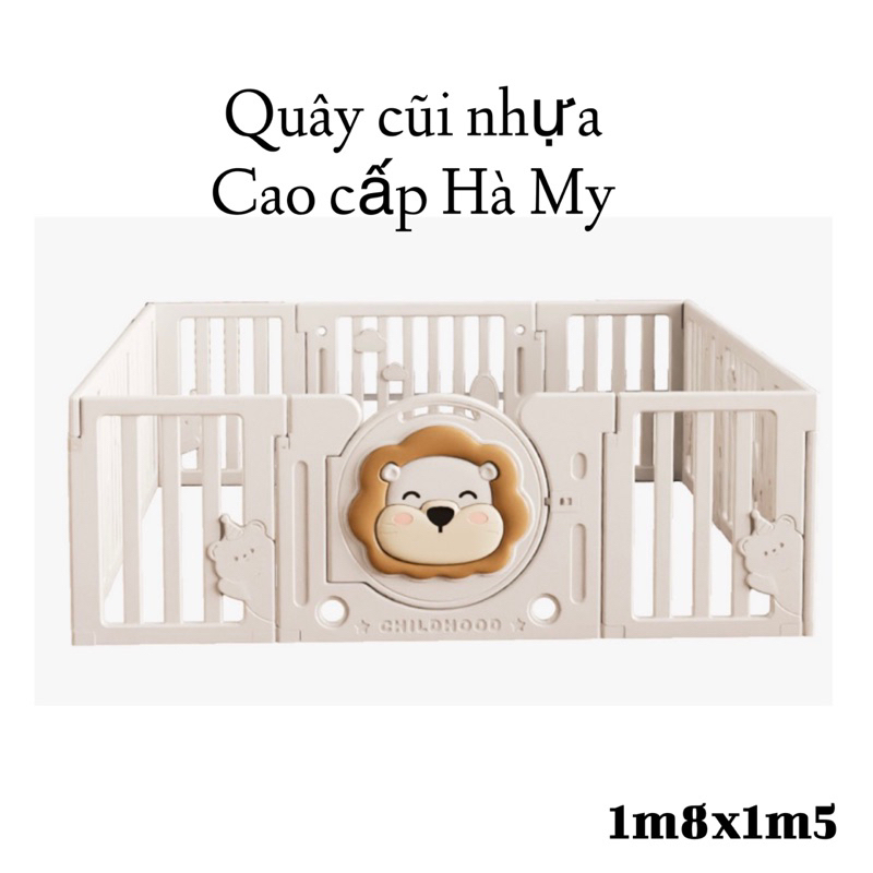Quây cũi cho bé, cũi nhựa gấu ngủ cung trăng kích thước 1m8x1m5