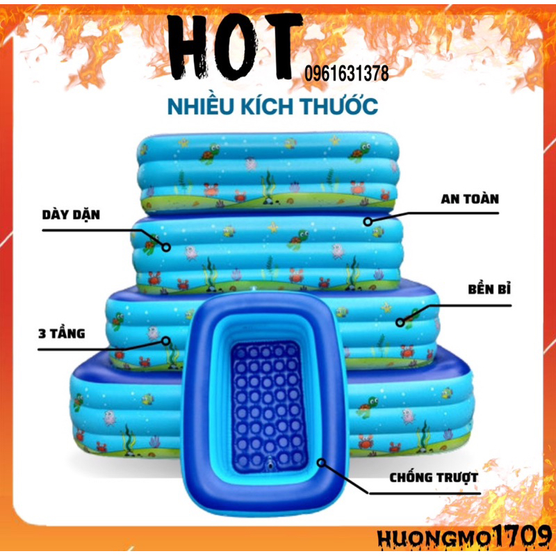 Bể bơi , hồ bơi thành cao cho bé ( Loại 1m2, 1m3 , 1m5, 1m8, 2m1 )