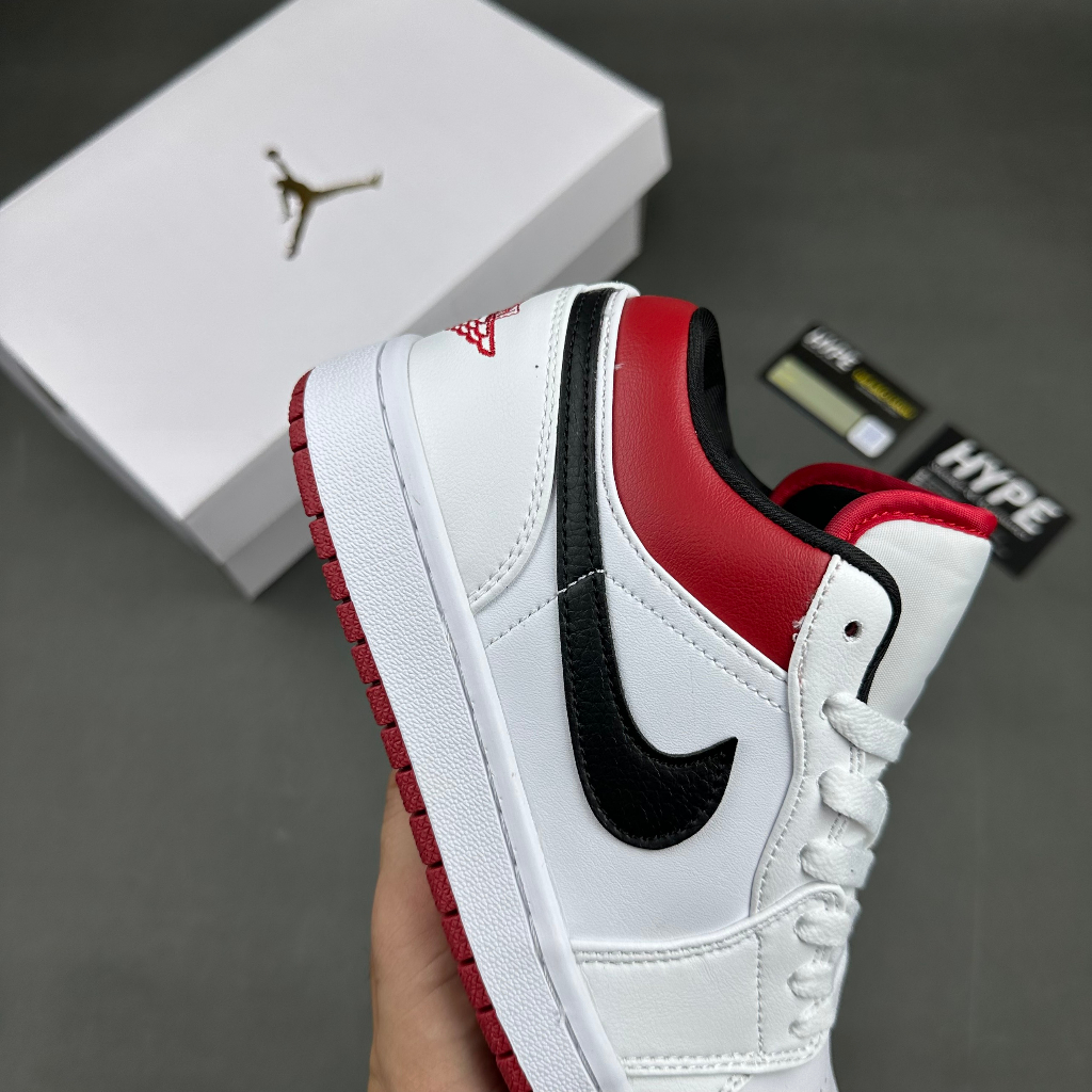 Giày Jordan 1 Low White University Red Black - HYPE SNEAKER | Phiên bản  High Quality
