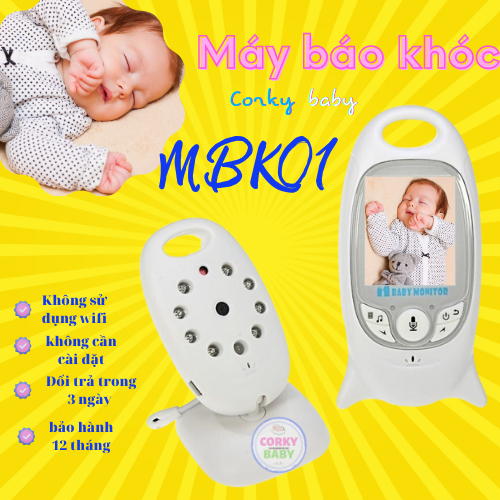 Máy báo khóc Baby Monitor không wifi  camera giám sát bé yêu siêu bền gọn dễ sử dụng mbk01