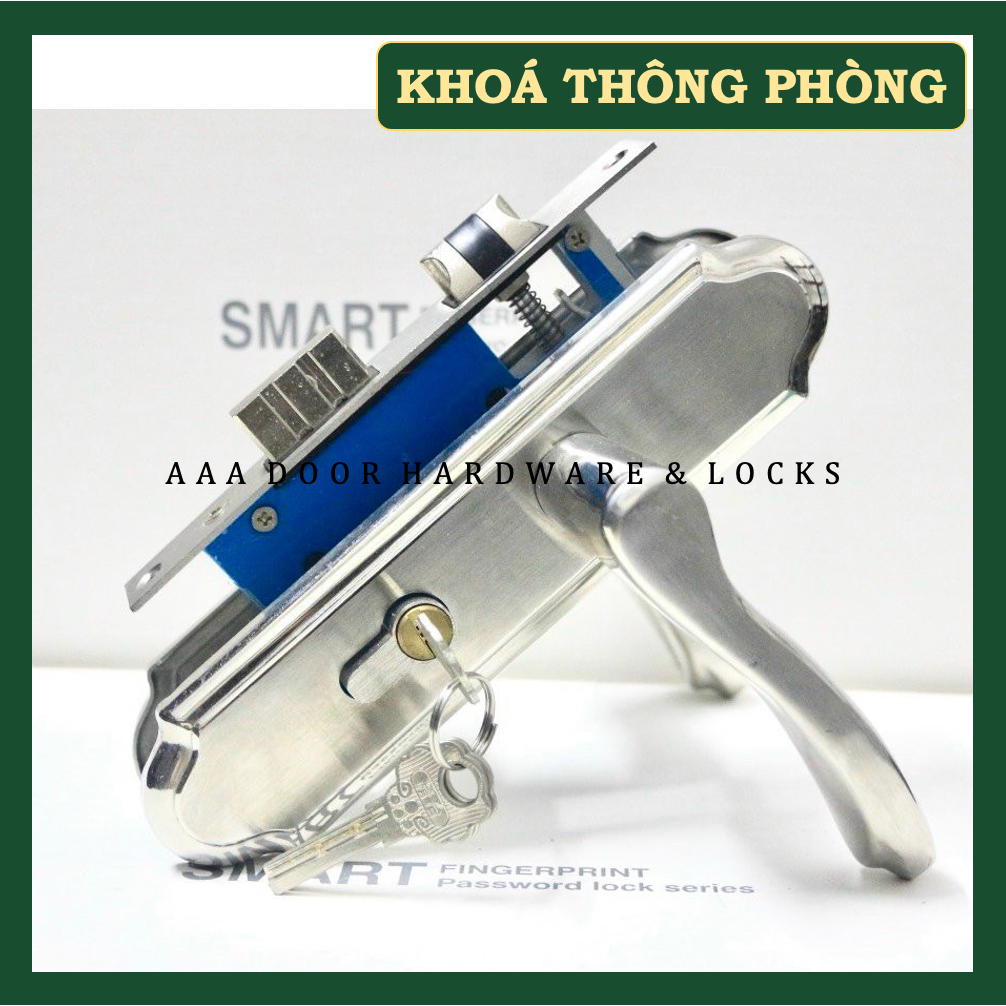 Khoá Cửa Inox Tay Lượn SHEBEI dài 20cm phổ thông giá rẻ dùng cho cửa gỗ 720-18