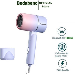 Máy sấy tóc mini BedabenC gấp gọn tạo kiểu tóc chuyên nghiệp công suất lớn 1000w