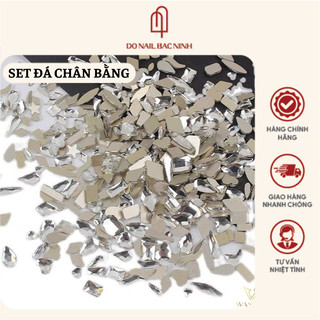 Đá khối chân bằng gắn móng mix hình siêu sáng - gói 100 viên