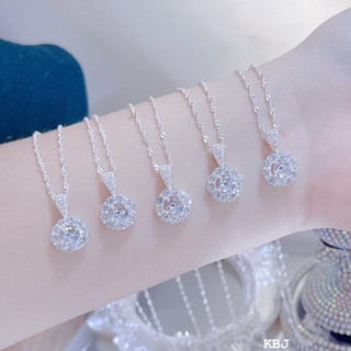 Dây chuyền kèm mặt đính đá bạc ta