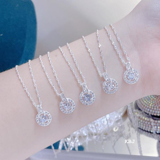 Dây chuyền kèm mặt đính đá bạc ta