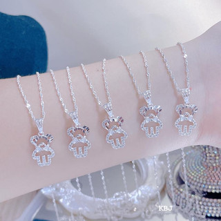 Dây chuyền kèm mặt đính đá bạc ta