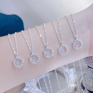 Dây chuyền kèm mặt đính đá bạc ta