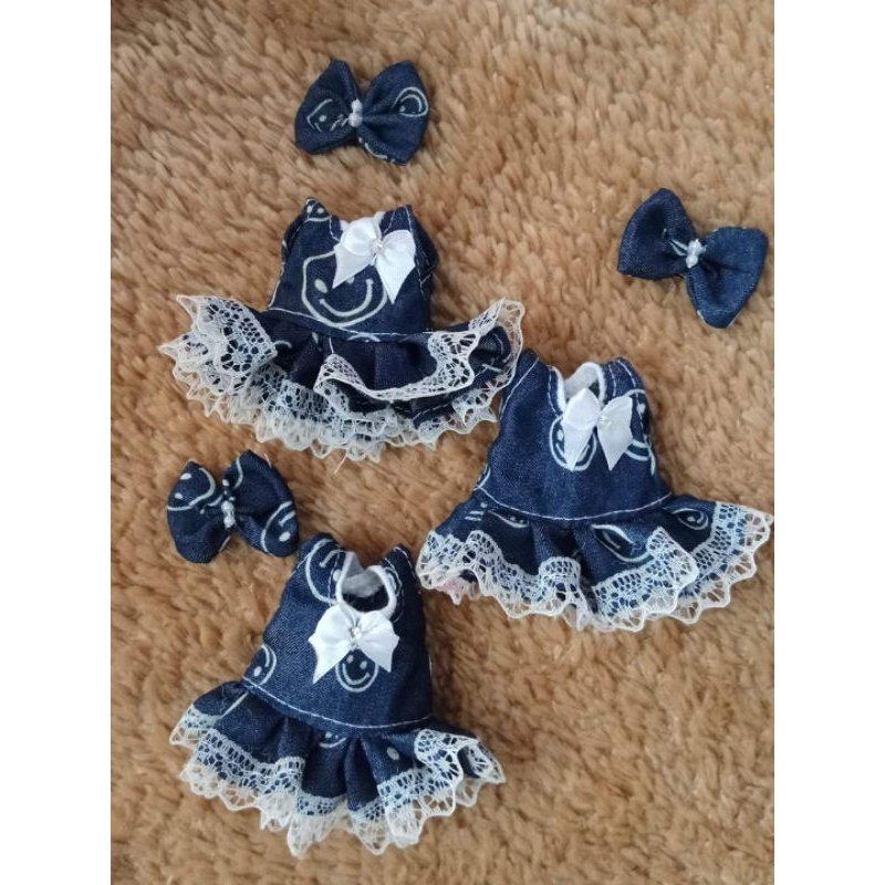 Đầm jean búp bê  5in