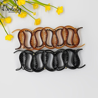 SÉT 12 Kẹp Càng Cua 3 răng 5 răng mix 2 màu nâu đen ( sodaly )