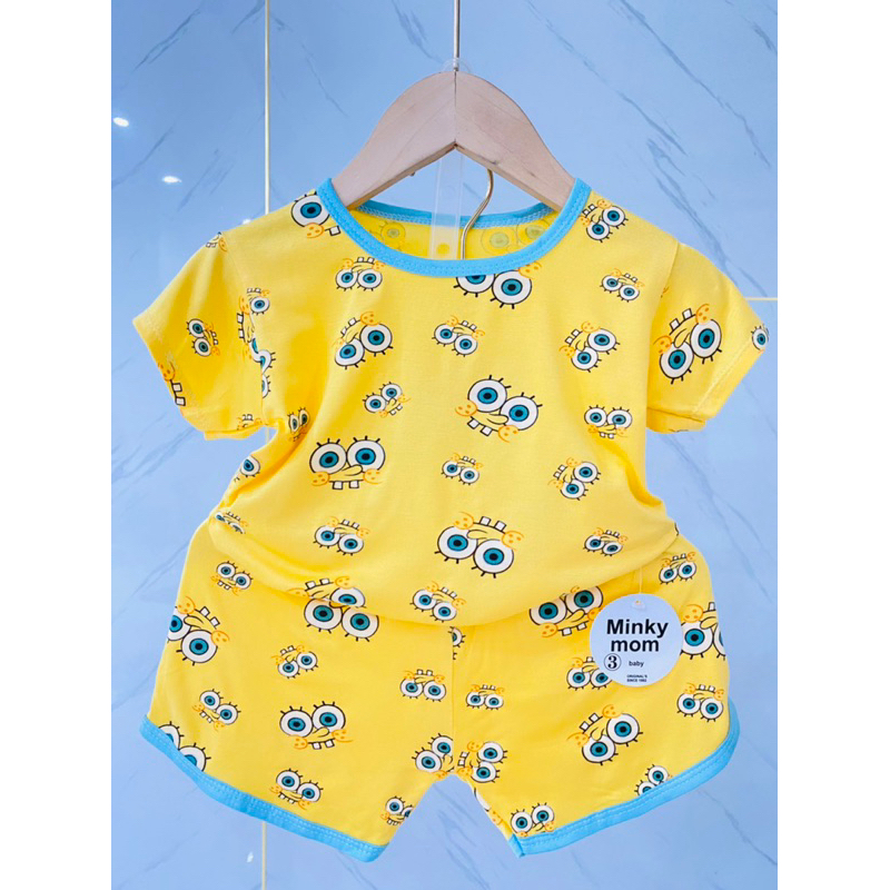 bộ thun lạnh tay ngắn cho bé trai và bé gái 6-18kg