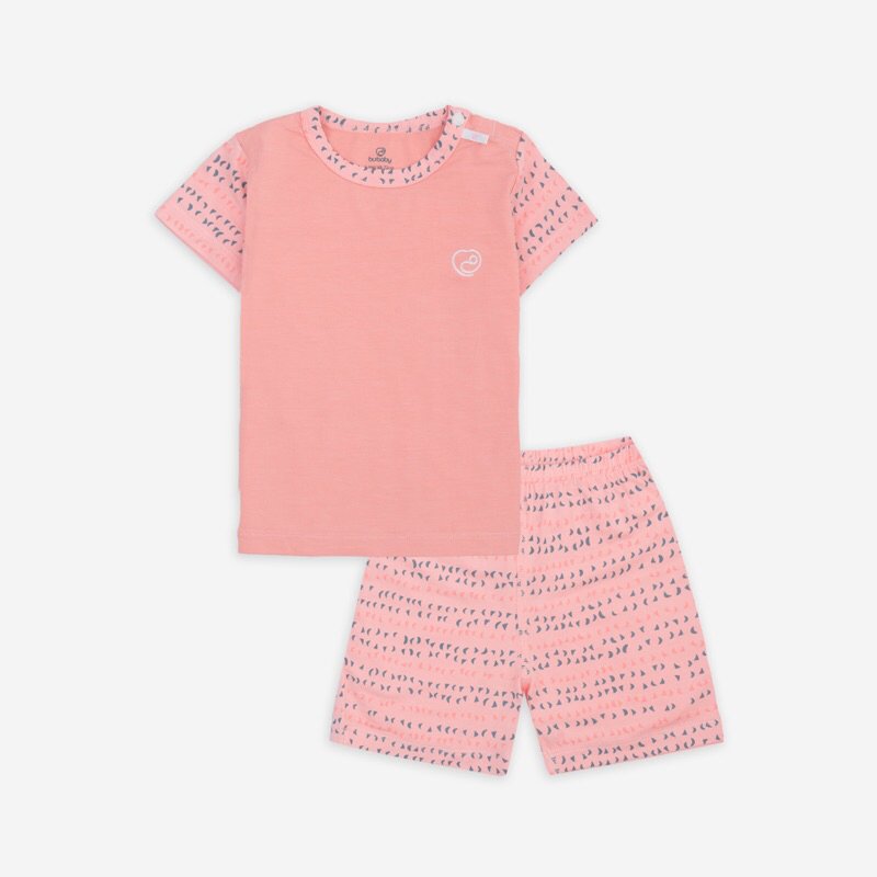 Bubaby sợi tre Bộ ngắn tay cài vai - Bambus Zari BBB130106