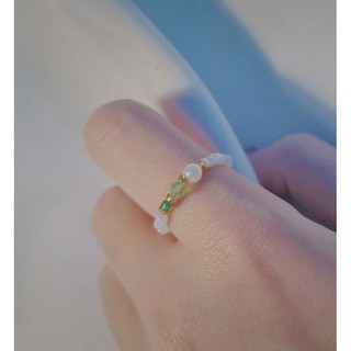 (Ảnh thật) Nhẫn vintage/Nhẫn hạt cườm