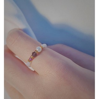 (Ảnh thật) Nhẫn vintage/Nhẫn hạt cườm