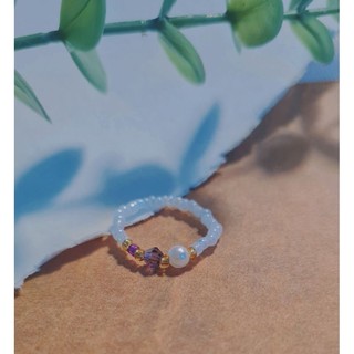 (Ảnh thật) Nhẫn vintage/Nhẫn hạt cườm