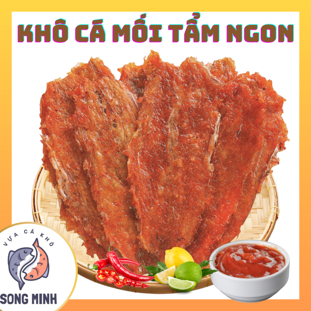 Khô cá mối tẩm vị thơm ngon loại đặc biệt , thịt dày ngọt dùng chiên hoặc nướng không chất bảo quản, không phẩm màu