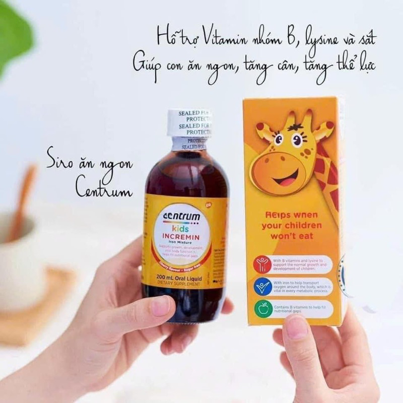 Centrum Kids - Siro dành cho trẻ biếng ăn mẫu mới date 4/2024