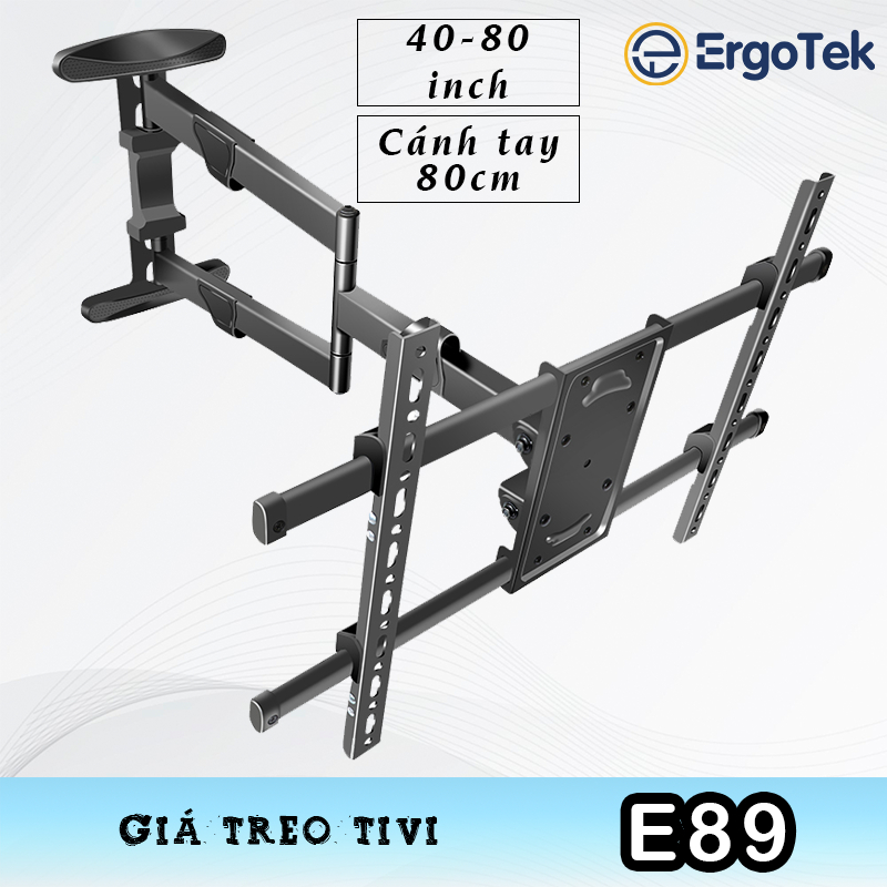 E89 Khung Treo Tivi Xoay Vuông Góc – [Tivi 40 - 80 Inch] [Xoay 90 Độ với tường TV 65 inchs]- Ergotek #DY658