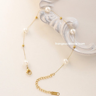 Lắc chân nữ titan Bi pearl