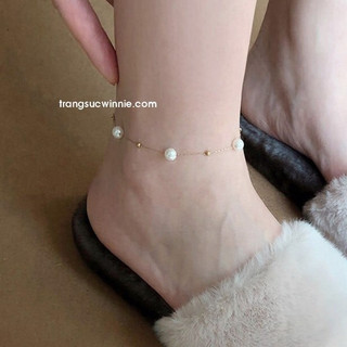 Lắc chân nữ titan Bi pearl