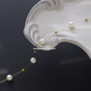Lắc chân nữ titan Bi pearl