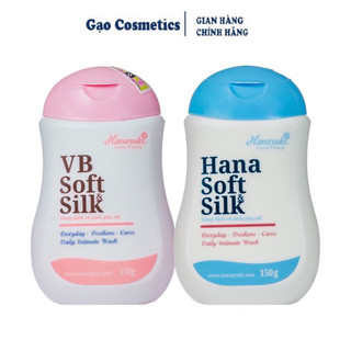 Dung dịch vệ sinh hanayuki vb soft & silk 150gr 2 màu xanh, hồng