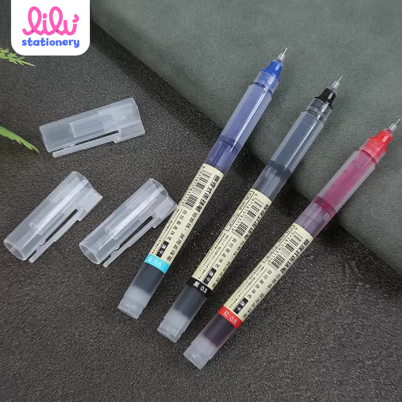 Bút bi nước mực gel nhanh khô ngòi 0.5mm dùng cho học sinh văn phòng