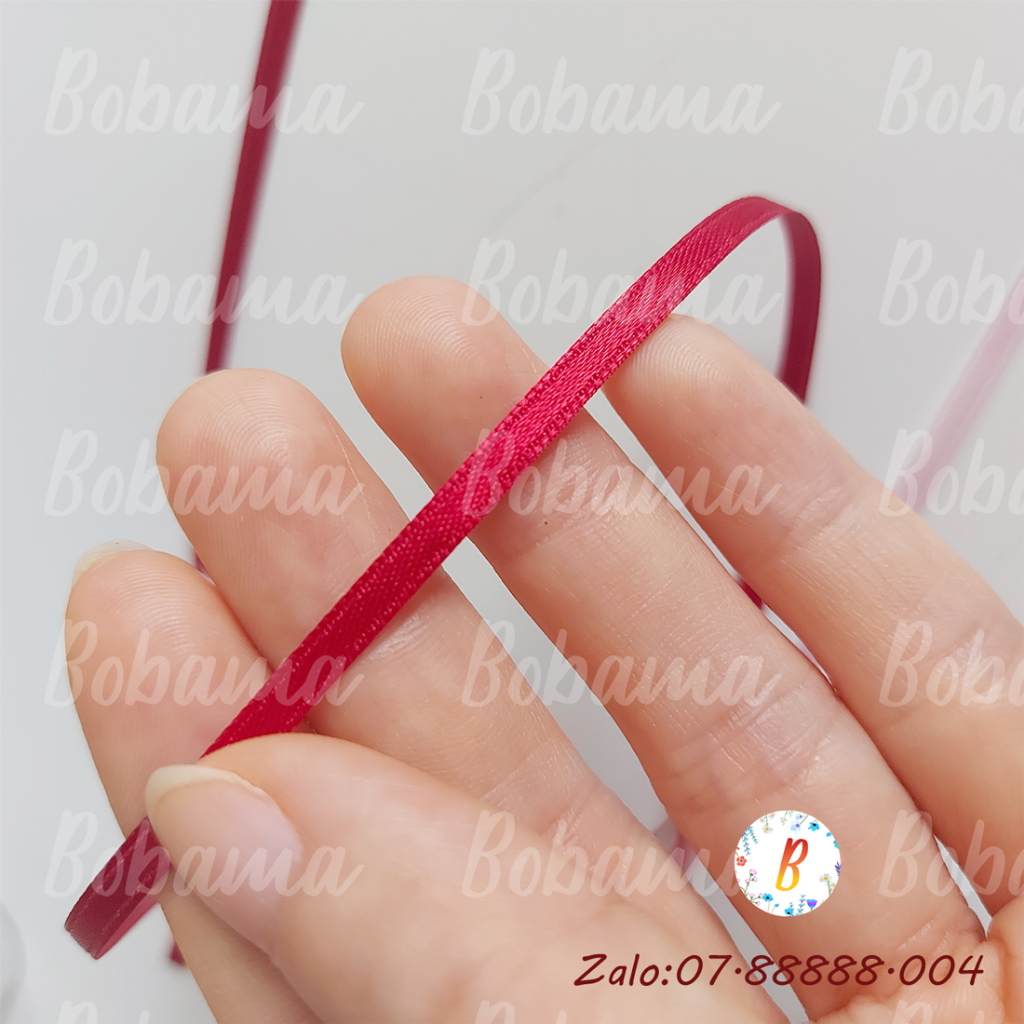 10 mét Ruy băng satin 2 mặt 3mm dùng trang trí handmade