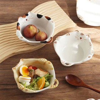Bát Đĩa sứ ăn cơm hình con Mèo dễ thương (order)