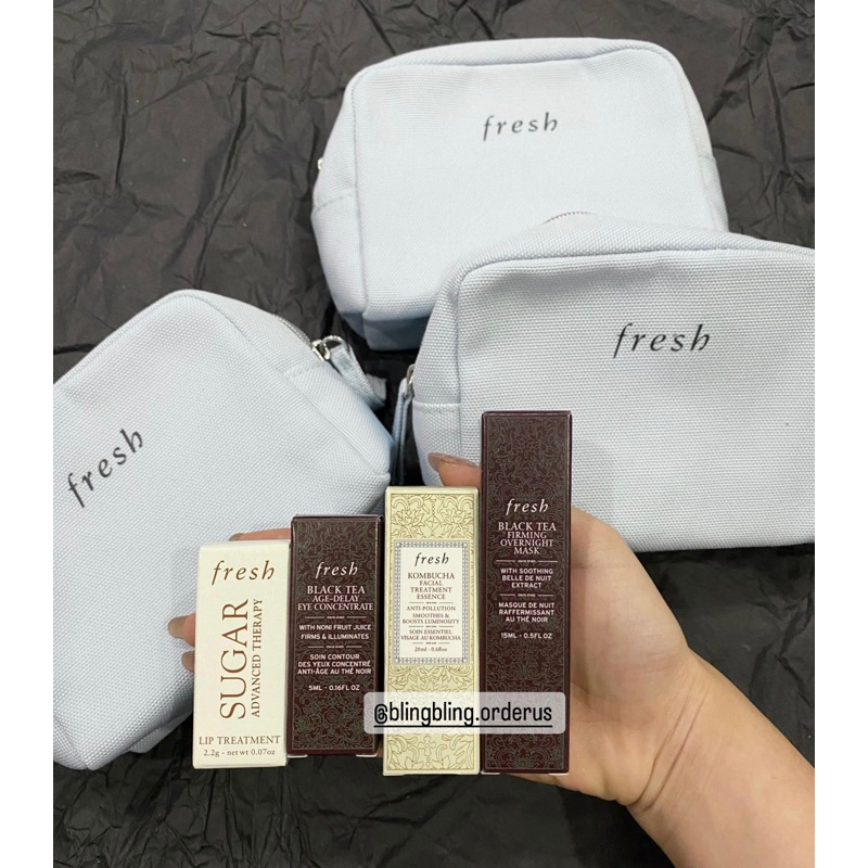 Set 4 món dưỡng Fresh mini kèm túi vải ~ 1000k