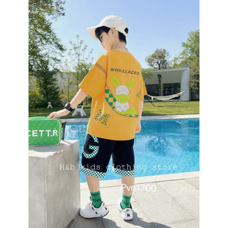 Bộ hè bé trai size đại cồ chất cá sấu cực ngầu 20-40kg, bộ cộc tay quần lửng cho bé trai size đại cồ