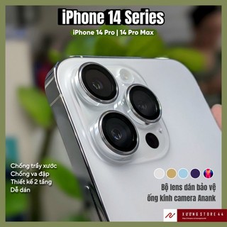 Bộ lens dán bảo vệ ống kính camera Anank cho iPhone 14 Pro + Pro Max - AR Circle Lens Guard