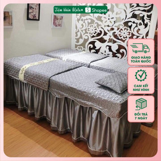 Ga (gra) giường🔥𝗥Ẻ 𝗩𝗢̂ ĐỊ𝗖𝗛🔥 chất liệu trần cotton, trần lụa dùng trong spa hàng đẹp nhận may theo yêu cầu.