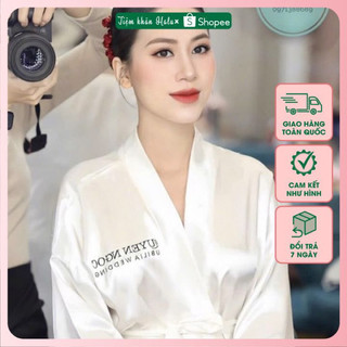 Áo choàng tắm phi lụa ⚡️𝗛𝗔̀𝗡𝗚 ĐẸ𝗣⚡️chất liệu phi lụa mềm mịn, thoáng mát phù hợp cho tiệm spa, khách sạn.